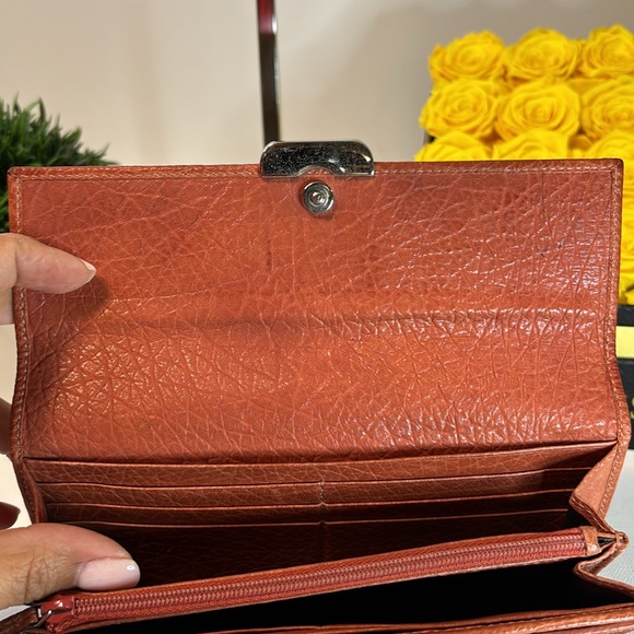 EUC Tan and Coral Gucci Long Canvas Wallet - Picture 12 of 16